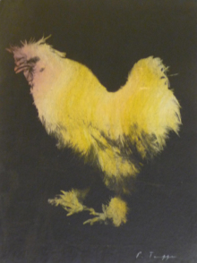 o.T., 2008, Ölpigment auf Papier, 61,5 x 43 cm