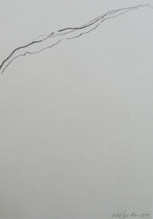 Gedankenspuren 16, 2011, Permanenter Filzstift auf Papier, 35,5 x 25,2 cm