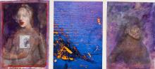 Holz und Stein, 2011, Acryl / Fotografie, Foto,Triptychon inkl. Rahmen 132 x 82,5 cm, Einzelblätter 42 x 30 cm