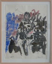 Schigago (Remix), 2007, Tuschfeder, Aquarell u. Tusche auf Papier, 65,8  x 51,2  cm