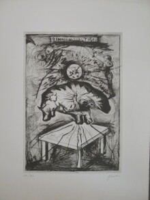 Binnenqualtiger, 1990 Radierung auf Büttenpapier 53 x 37 cm Auflage 12/30