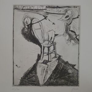 Naivität ist ein Verbrechen, 1990 Radierung 53 x 37 cm Auflage 12/30