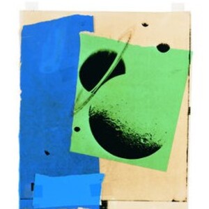 Saturn and Moons, 1984 Siebdruck auf Acetat und farbiger Collage aus Grafikpapier 30,5 x 25,4 cm