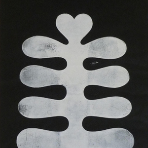 o.T., 2008, Ölpigment auf Papier, 63,5 x 41,5 cm