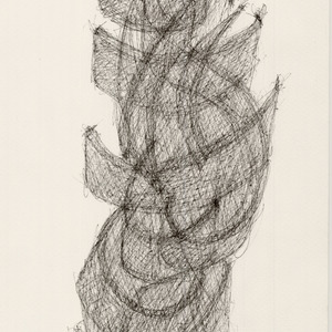 Turm, 2013, Originalzeichnung, Tinte auf Canson Papier, 50 x 17 cm, signiert, datiert  