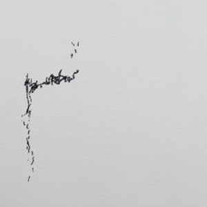 Gedankenspuren 14, 2011, Permanenter Filzstift auf Papier, 35,5 x 25,2 cm  