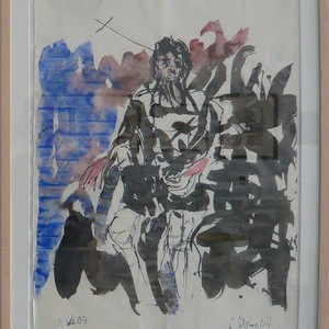 Schigago (Remix), 2007, Tuschfeder, Aquarell u. Tusche auf Papier, 65,8  x 51,2  cm