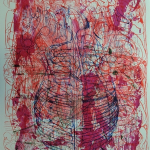 Die Architektur des Orgien Mysterien Theaters aus Mappe III, 1984-92 Lithographie 115 x 80 cm Auflage Künstlerexemplar
