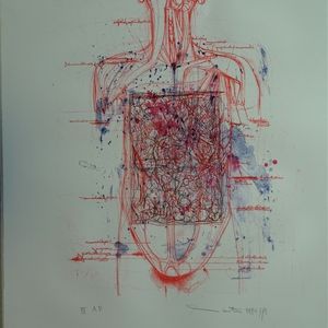 Die Architektur des Orgien Mysterien Theaters aus Mappe III, 1984-92 Lithographie 115 x 80 cm Auflage Künstlerexemplar