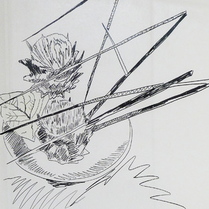 Flowers, ca. 1974, Siebdruck, handkoloriert mit Passepartout: 118,5 x 84,5 cm, Auflage 250 Stk